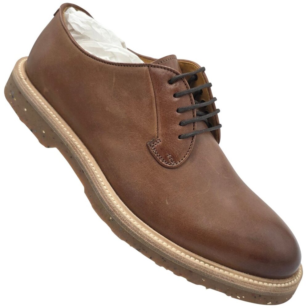 NEW Barneys New York 7656 Maine Burnished Brown Leather Derby Men 8.5 Dress Shoe - Picture 10 of 16